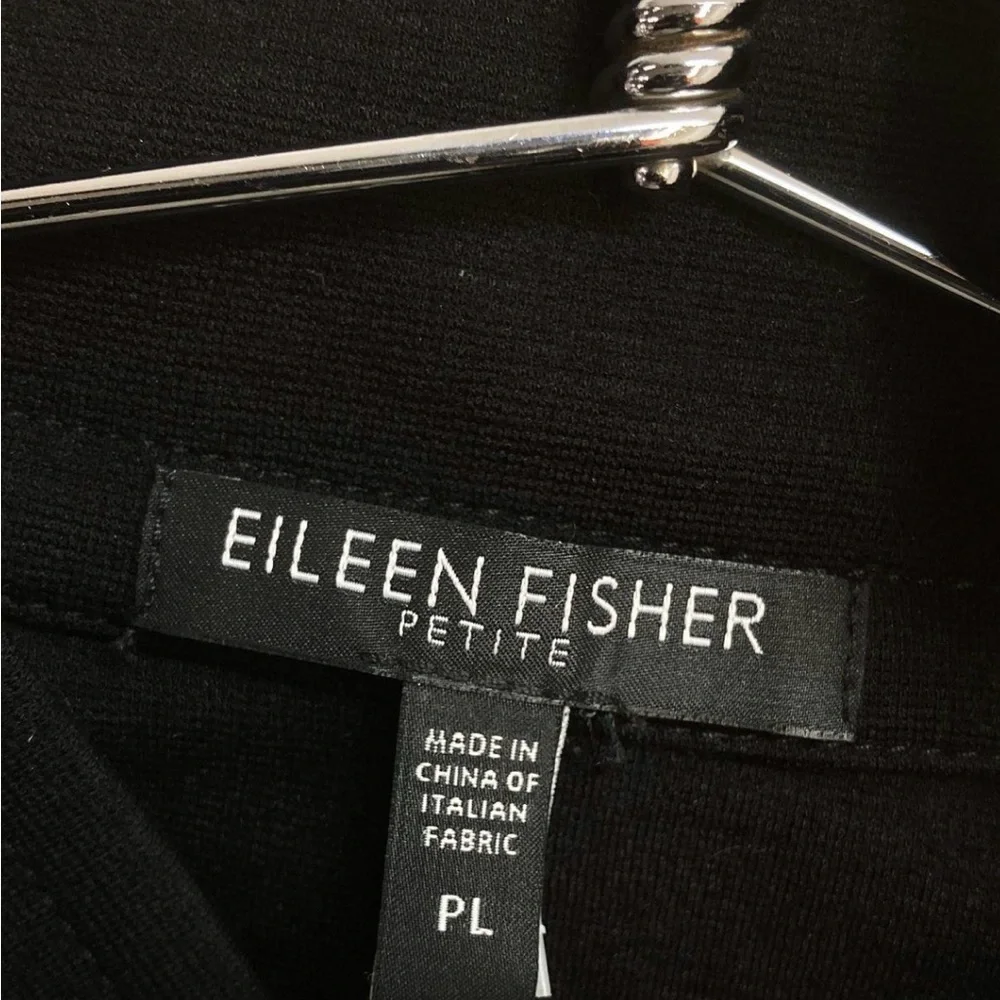 Eileen Fisher Petite Moto Jacket PL NWT Black Minimalist Capsule Workwear - Picture 6 of 9